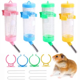 Hamster 125ML Water Bottle Set of 4 Colors Leak Proof Automatic Water Bottle Roll Ball Birds Rabbit Squirrel Hedgehog Small Animals