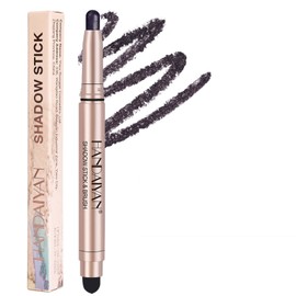 Black Eyeshadow Stick, Metallic Glitter Eye Shadow Crayon Pen Eyeshadows Pencil, Shimmer Long Lasting Smooth Sparkle Highly Pigmented Hypoallergenic Waterproof Eyeshadow for Eye Makeup