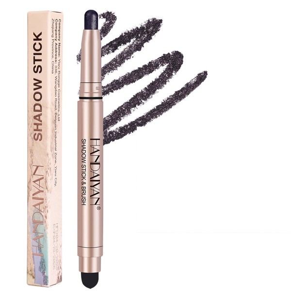 Black Eyeshadow Stick, Metallic Glitter Eye Shadow Crayon Pen Eyeshadows