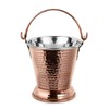 Zap Impex Hammered Steel Copper Bucket for Serving Dishes, Crockery,