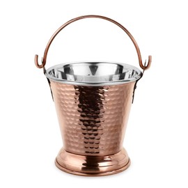 Zap Impex Hammered Steel Copper Bucket for Serving Dishes, Crockery, 450ml Zap-012