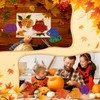 Leinuosen 72 Pcs Fall Crafts Set Large Wooden 3D Pumpkin