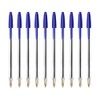SOMCO - Pack Of 10 Blue Biro Ballpoint Pens -