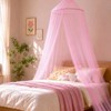 Pink Bed Canopy for Girls, Mosquito Netting for Bedroom, Bed