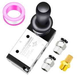 TAILONZ PNEUMATIC 1/4 Inch BSP 3 Way 2 Positions Air Hand Lever Valve Pneumatic Solenoid Valve Manual Control Push-Pull 3H210-08