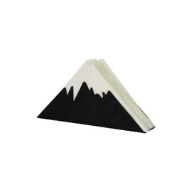 FISURA - Original napkin holder with mountain motif. Black napkin stand for kitchen. Metal napkin holder. Design paper towel dispenser 21x4x7 cm.