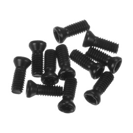 HARFINGTON 10pcs Torx Screw M2.5x7mm 12.9 Grade Round Flat Head with T8 Torx Wrench Screwdriver for Replaces Carbide Insert Cutters CNC Lathe Tool, Black