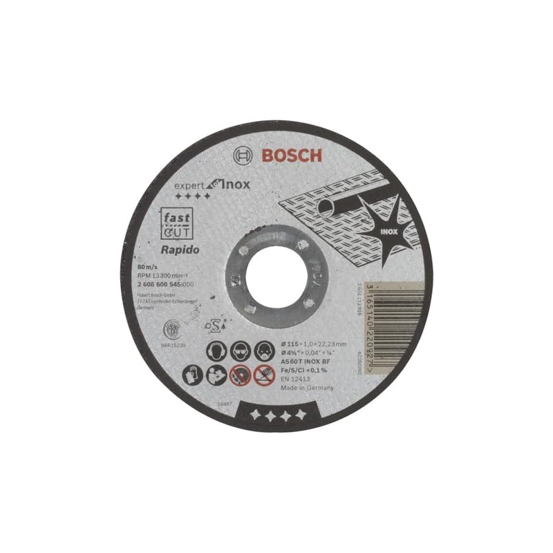 Bosch 2608600545 (2 608 600 545) Straight Cutting Disc Inox