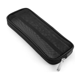 Black Mesh Makeup Brush Bag Case Holder Organizer Small Cosmetic Pouch Travel Toiletry Bag Pencil Case Makeup Artist Storage Bag