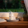 Relaxdays Ceramic Tea Light House, Light House for 1 Tea