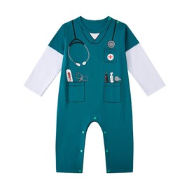 Disfraz de Halloween de Acción de Gracias para niños recién nacidos con sombrero, Azul, 3-6 Meses