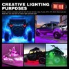 Nilight RGB LED Rock Lights Kit 4 PCS 18LED Wide