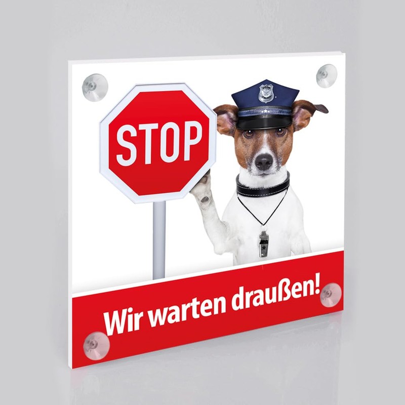 Dogs must stay outside (PVC sign)