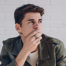 LAFATINA 8MM Yin and Yang Fidget Spinner Rings for Men Women Stainless Steel Taichi Balance Mantra Black Ring