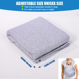 Dog Sling Carrier for Small Dogs, Hands Free Soft Puppy Carrier Front Wrap Adjustable Cat Pet Backpack Holder for Chest Kids Adults Outdoor Traveling (Grey)