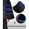 YIIOSS Unisex Deluxe Doctoral Graduation Gown with Tam 8-Sided for