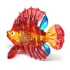 ZOOCRAFT Aquarium Handicraft Miniature Hand Blown Glass Fish Figurine Red