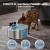 NautyPaws Wireless Cat Water Fountain，[Rechargeable & Faucet ] Stainless Steel