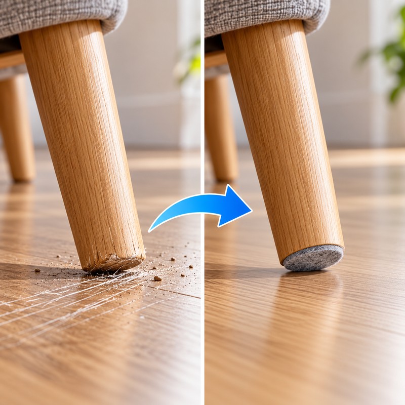 2-Pack Self-Adhesive Felt Furniture Strips for Floor Protection – 39.4