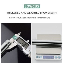 High-end Wall Mounted Extension Anti-corrosion Shower Arm (Made of Solid Brass) and Flange for RP46870 16-inch, Chrome