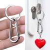 BOHUIZ 10 Packs Metal Keychain Carabiner Clip, Stainless Steel Heavy