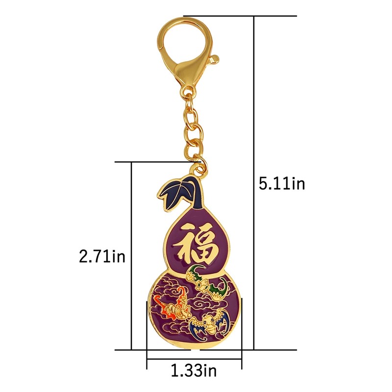Feng Shui Key Chain, Gourd, Lucky, Amulet, Lucky Charm, Amulet,