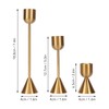 3 Pcs Candle Holders Different Heights Gold Candlestick Holders Taper