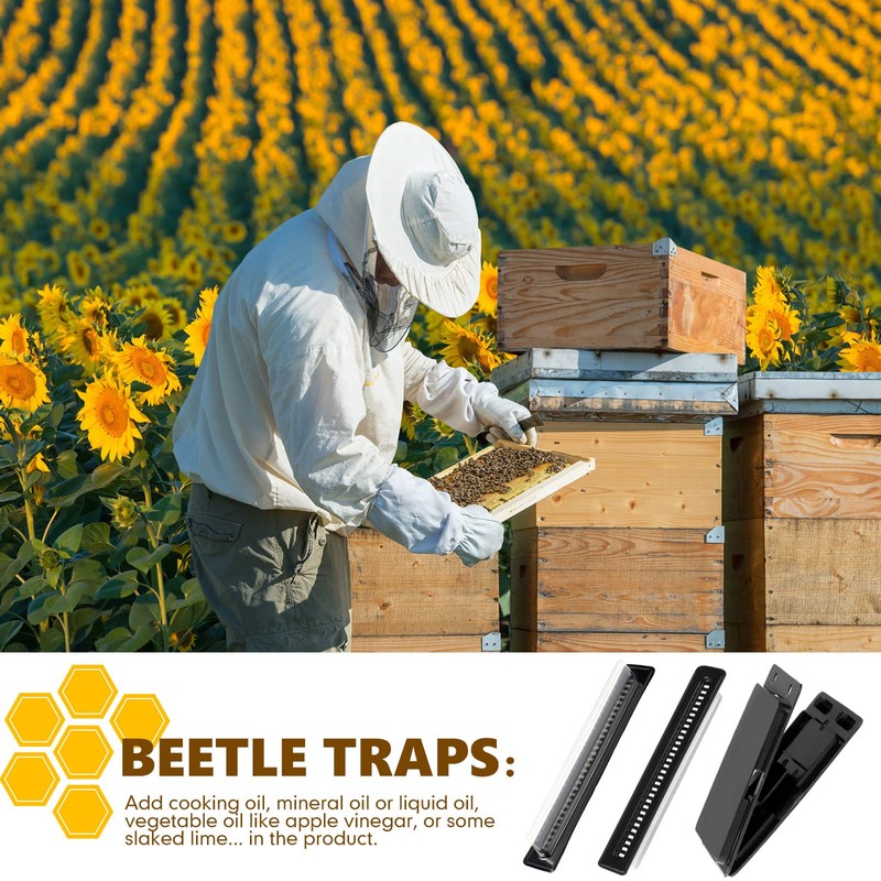 Kittmip 20 Pieces Beehive Beetle Trap Beekeeping Beehive Collector, 2