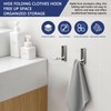 DHSWNNG 3 PCS Foldable Wall Hook, Heavy Duty Folding Coat
