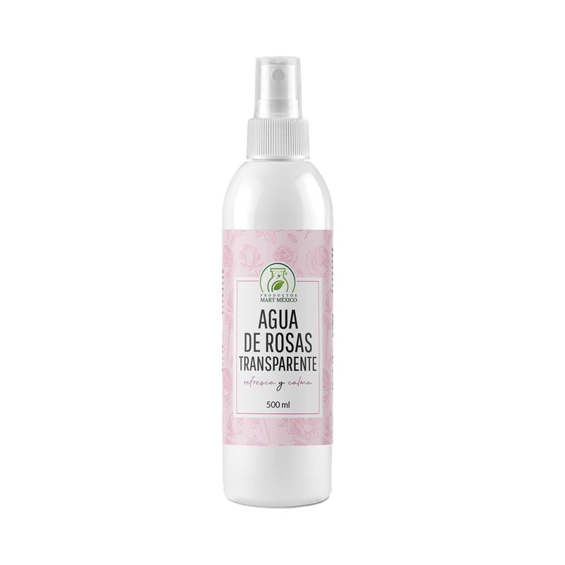 Agua De Rosas Transparente Hidratante Facial 500 Ml Productos Mart