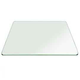 Fab Glass and Mirror Square Tempered Glass Table Top, 29" Inch, Clear