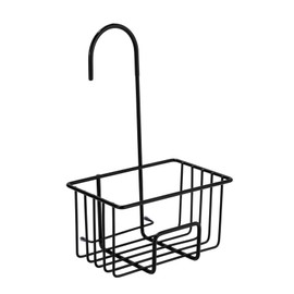 WENKO Milito Shower Caddy Hanging Stainless Steel Shower Basket Bathroom Shower Caddy Black Transparent Rustproof for Organising 18 x 28.5 x 13 cm