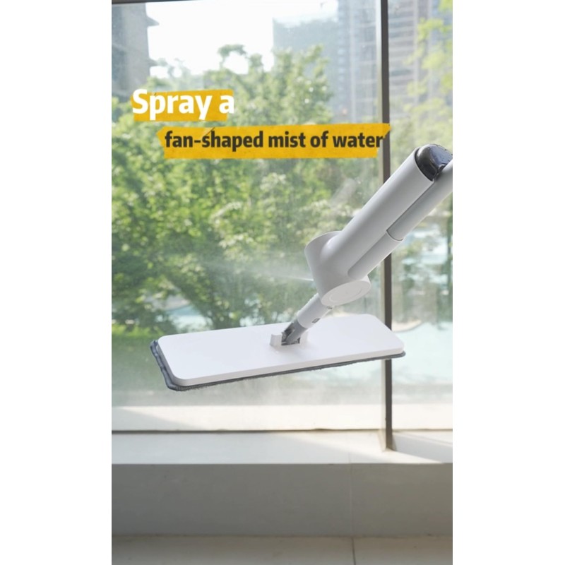 TIDYGO Spray Mop with Microfiber Cleaning Pads, Paddle Brush, 360°