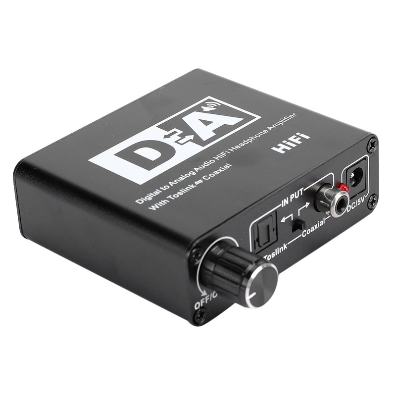Digital Fiber Coaxial to Analog Audio Decoder Digital to Left