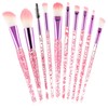 Gjinxi 10pcs Makeup Brush Set, Glitter Crystal Handle Makeup Brushes,