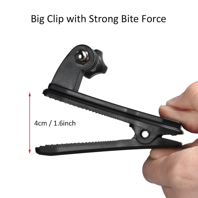 Backpack Strap Cap Clip Mount 360 Degree Rotary Clamp Arm