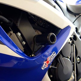 Shogun USA Made Suzuki GSXR600 GSXR750 GSXR 600 GSXR 750 2006 2007 Black No Cut Frame Sliders Fits ABS & Non ABS Models - 750-5419