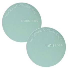 민영제이 1+1 Innisfree No-Sebum Mineral Powder Pact 8.5g Long-lasting Oil Control