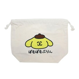 Pompompurin (Drawstring Bag) Gusseted Kinchaku Pouch/Oekaki x Sanrio Characters Sanrio