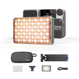 aputure amaran Ace 25X Kit 25W Small Shooting Light, 25W Warm Grid & Storage Bag, Magnetic Suction and Quick Release Function, 1/4 Screw Hole, Ideal for Live Streaming, Vlog, Auxiliary Lighting