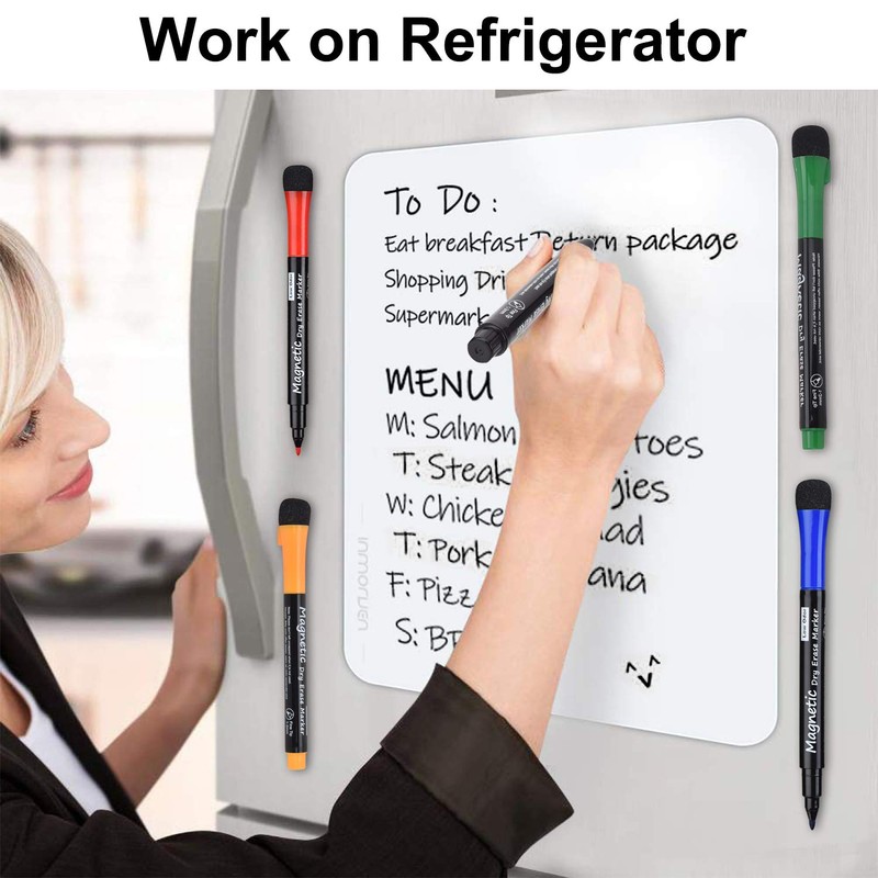 Browill Magnetic Dry Erase Markers, Fine Tip Low Odor Whiteboard