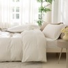 BDEAR Linen Feel Duvet Cover Oversize Queen Size, 100% Washed