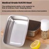 [2-Pack] 1500ml Bento Box Food Storage Container, Food Grade SUS316L