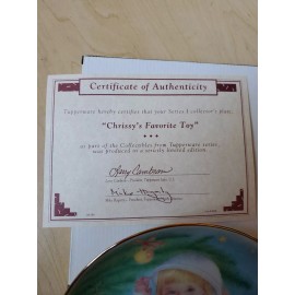 Tupperware 1993 Vintage Tupperware Plate "Chrissy's Favorite Toy" Numbered Edition NEW