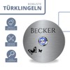 Becker Stainless Steel Doorbells with Individual Engraving - Bell Size: