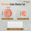 Cedar Blocks for Clothes Storage 50 Pack - 100% Natural