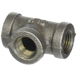 LDR 310 T-14 Tee, 1/4-Inch, Black Malleable Iron