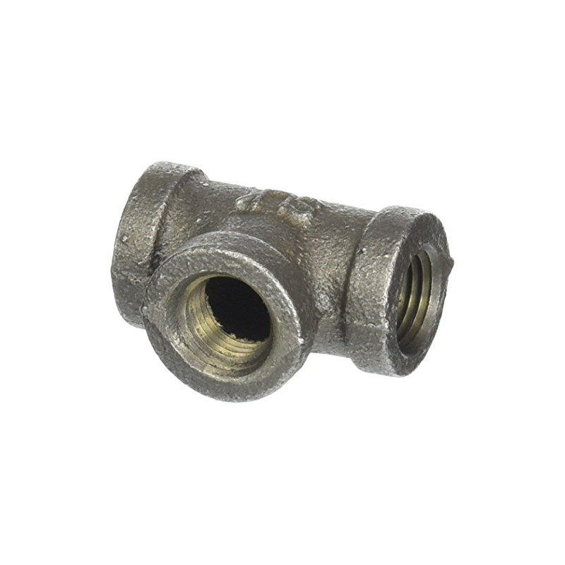 LDR 310 T-14 Tee, 1/4-Inch, Black Malleable Iron