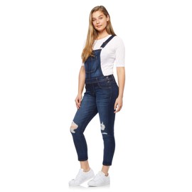 WallFlower Womens Overalls Juniors (Standard and Plus), Clarke Wash, Small