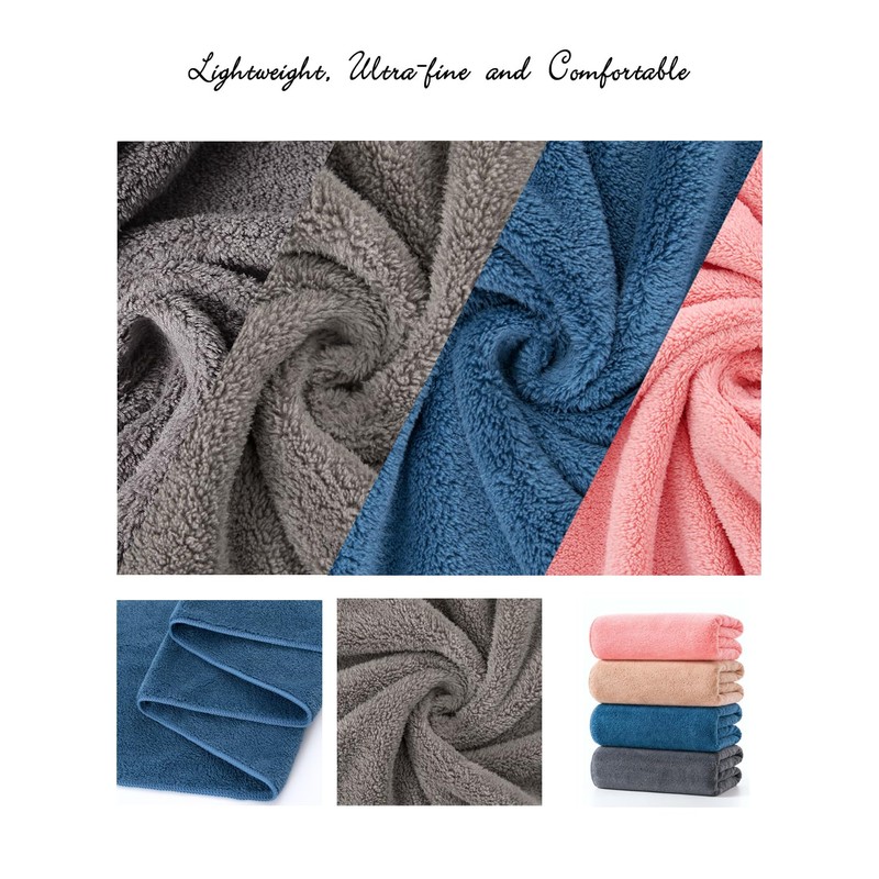 4-Pack Soft Microfiber Hand Towel Bundle 29" L x 13"